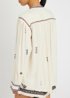 Isabel Marant étoile Pelson Embroidered Woven Blouse Ecru