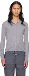 Dion Lee Gray Button Polo