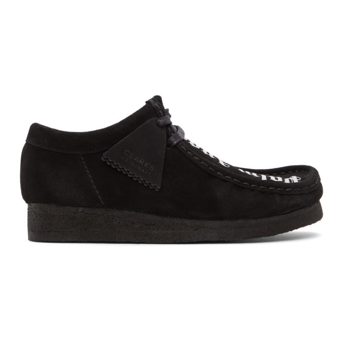 Palm Angels Black Clarks Originals Edition Fringed Wallabee Desert