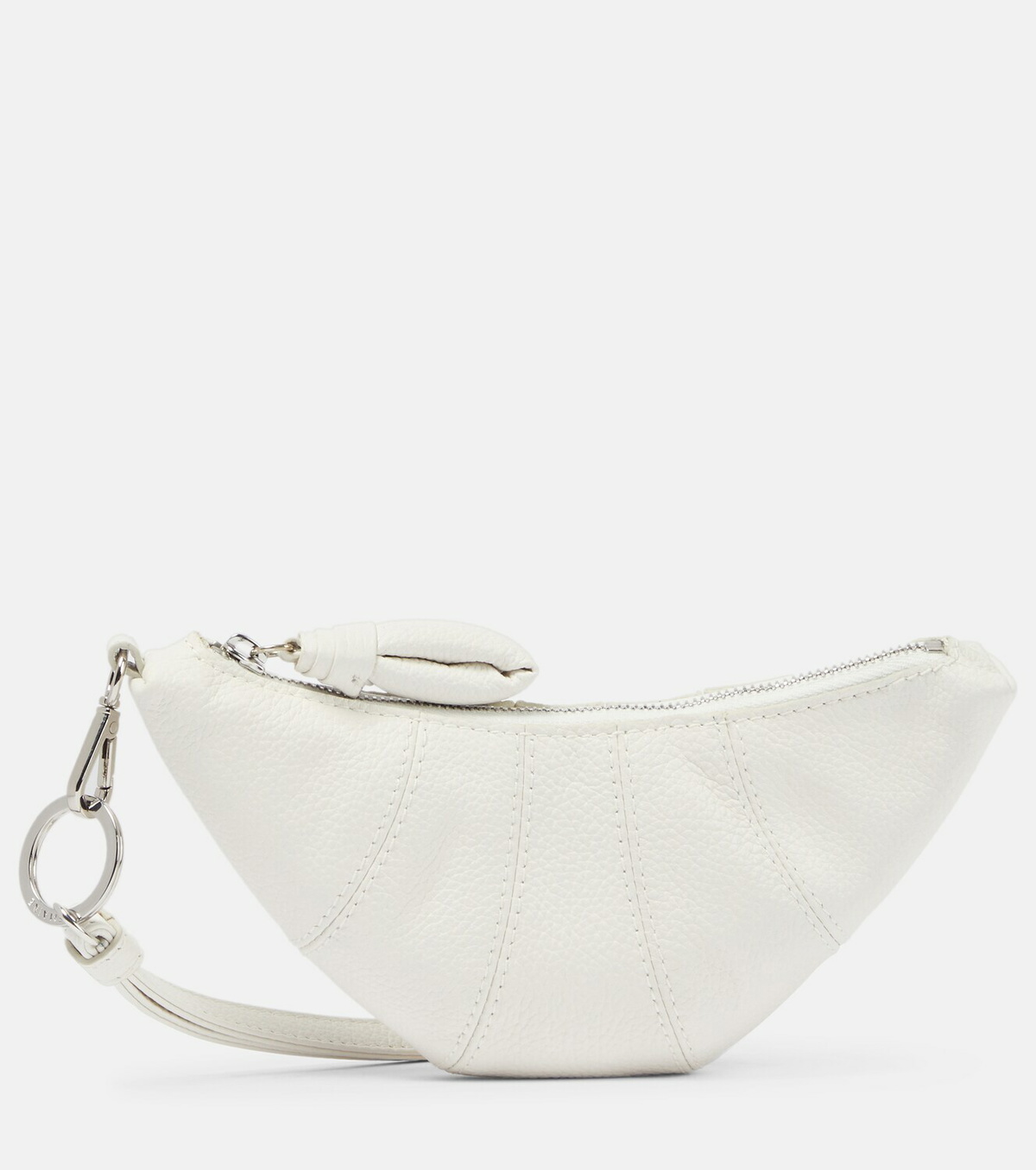 Lemaire Croissant leather coin purse with strap Lemaire