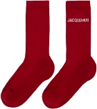Jacquemus Red Le Raphia 'Les Chaussettes Jacquemus' Socks