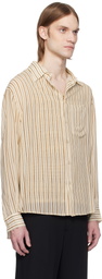 CMMN SWDN Beige Kai Sheer Shirt