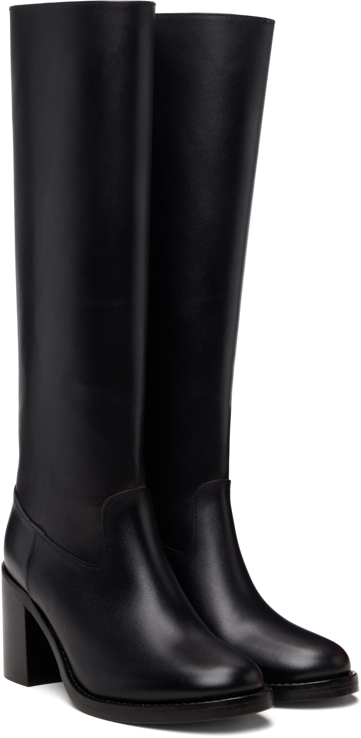 A.P.C. Black 'Les Bottes' Tall Boots