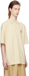 Maison Kitsuné Beige Bold Fox Head Polo