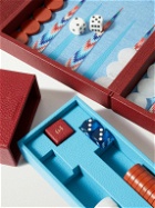 Alexandra Llewellyn - Signature Travel Pebble-Grain Leather and Denim Backgammon Set