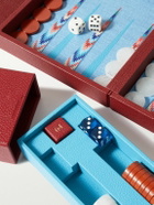 Alexandra Llewellyn - Signature Travel Pebble-Grain Leather and Denim Backgammon Set