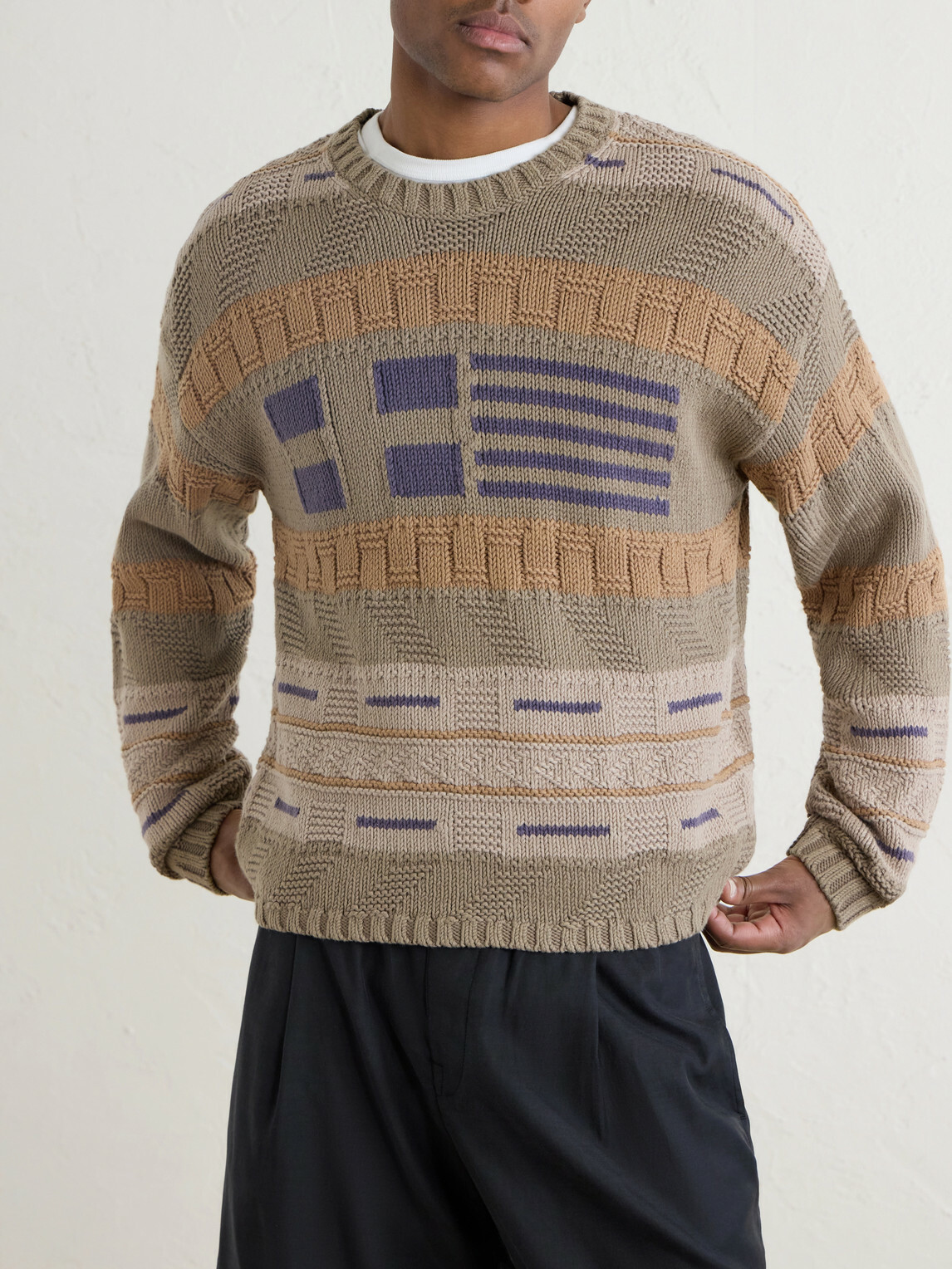 Aimé Leon Dore - Knitted Cotton Sweater - Brown