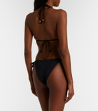 Staud Lido beaded bikini top