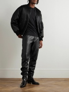 SAINT LAURENT - Tapered Leather Trousers - Black