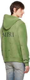 AMIRI Green Distressed Hoodie