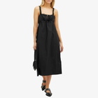 Deiji Studios Women's Ruched. Tie Midi Dress in Black