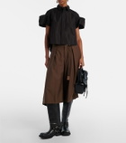 Sacai Pleated belted shorts