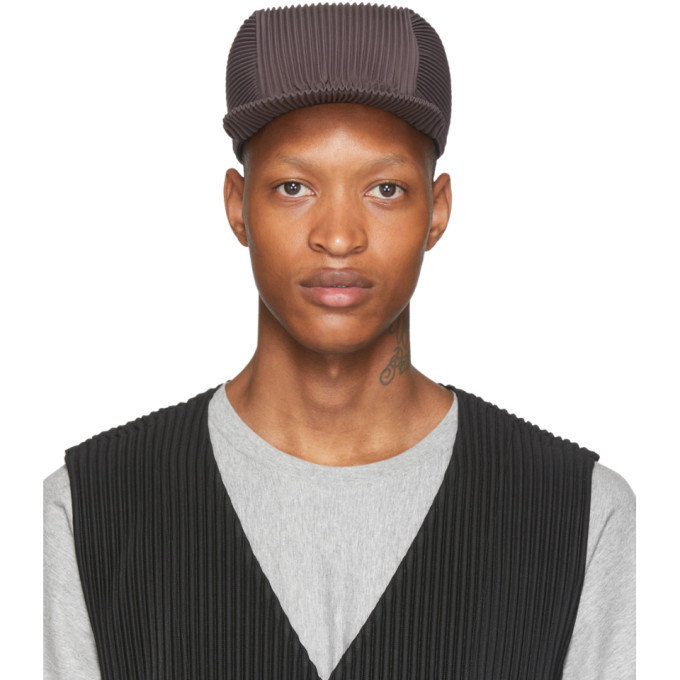 Homme Plisse Issey Miyake Grey Pleats Cap Homme Plisse Issey Miyake