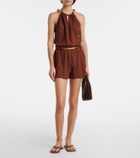 ViX Paula Hermanny Janet linen-blend shorts