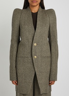 Rick Owens Metro Structured Wool Jacket Black Other