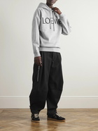 Loewe - Logo-Print Cotton-Jersey Hoodie - Gray