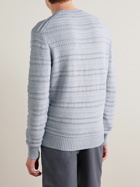 Club Monaco - Links Pointelle-Knit Cotton-Blend Sweater - Blue