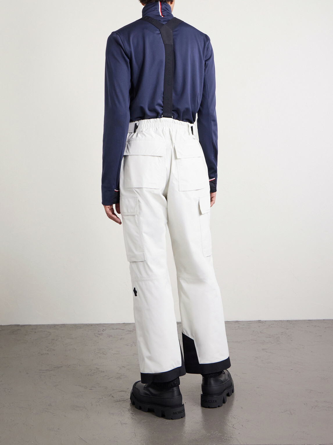 Moncler Grenoble - Wide-Leg Padded 3L GORE-TEX Ski Salopettes - White