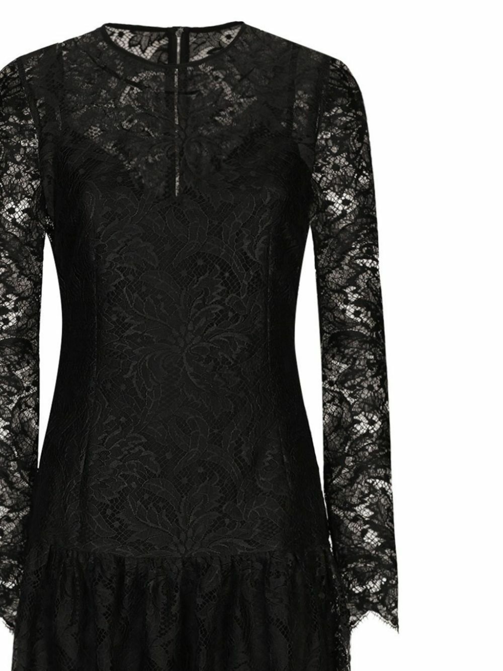 dolce gabbana lace dress black 37