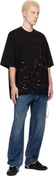 MASTERMIND WORLD Black MW Distressed SS T-shirt