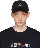 Maison Kitsuné Black 'Café Kitsuné' Cap