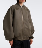 The Frankie Shop Elinor oversized wool bomber jacket
