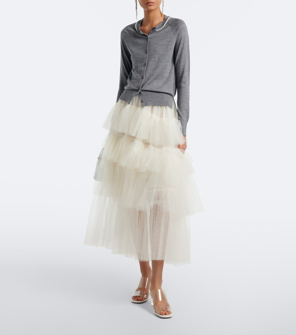 Simone Rocha Embellished wool and silk cardigan
