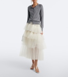 Simone Rocha Embellished wool and silk cardigan
