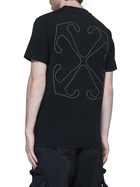 Off-White Crewneck T-shirt With Contrasting Off Print
