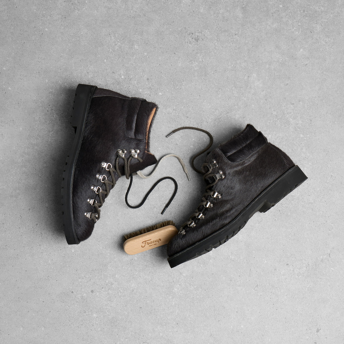 NN07 Men's x Fracap M127 Boot in Grey Pony