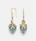 Marina B 18kt gold drop earrings with gemstones