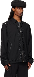 TAKAHIROMIYASHITA TheSoloist. Black Zip Up Brit Jacket