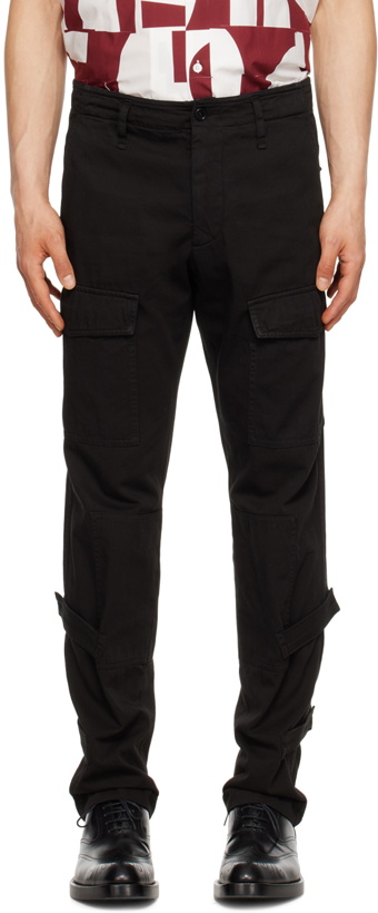 Photo: Dries Van Noten Black Velcro Tab Cargo Pants