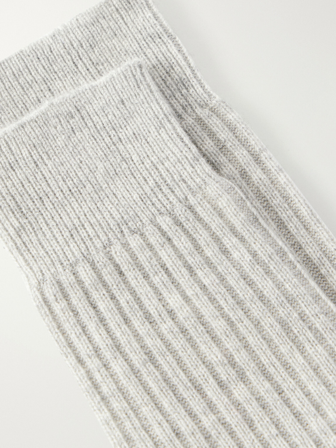 Canali - Ribbed Cashmere Socks - Gray