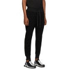 Dolce and Gabbana Black Flocked Print Jogging Pants
