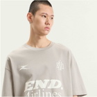 END. Airlines Short Sleeve T-Shirt in Ash Grey