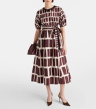 'S Max Mara Printed cotton poplin midi dress