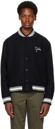 Golden Goose Navy Press-Stud Bomber Jacket