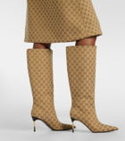 Gucci Bombshell GG Canvas knee-high boots