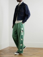KAPITAL - Logo-Appliquéd Printed Tech-Jersey Sweatpants - Green