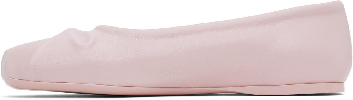 【関税込み】Marni ピンク Seamless Little Bow バレエシューズ Powder pink nappa leather seamless Little Bow ballet flat