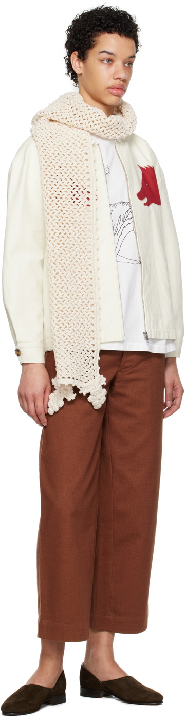 Bode Off-White Grape Scarf