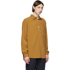 Schnaydermans Orange Modal Boxy Popover Shirt