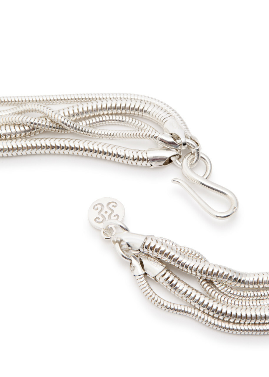 Sapir Bachar Multi-snake Sterling Silver Choker - One Size