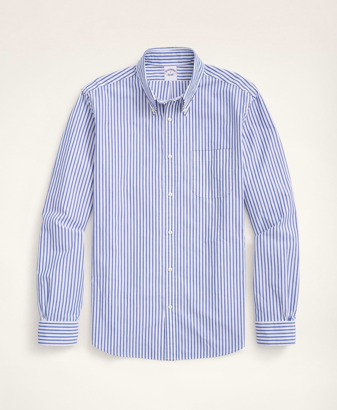 Photo: Brooks Brothers Men's Friday Shirt, Poplin Bengal Stripe | Blue
