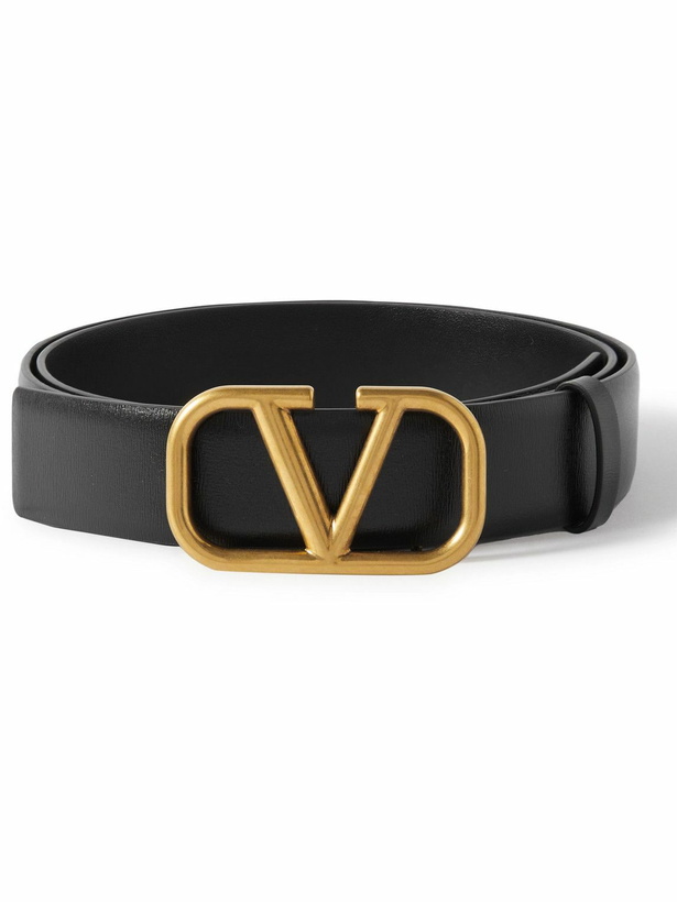 Photo: Valentino Garavani - 3cm VLOGO Leather Belt - Black