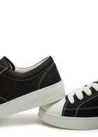 Jude Llow Nico Panelled Nubuck Leather Sneakers Black And White
