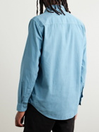 NN07 - Arne 5082 Button-Down Collar Organic Cotton-Corduroy Shirt - Blue