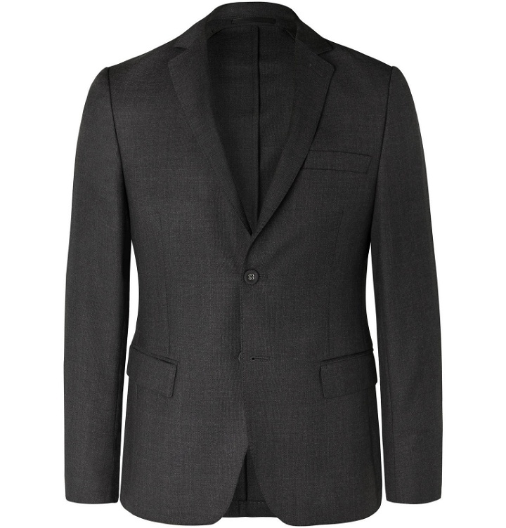 Photo: Officine Generale - Charcoal Slim-Fit Wool Suit Jacket - Gray