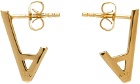A.P.C. Gold Mini Logo A Earrings